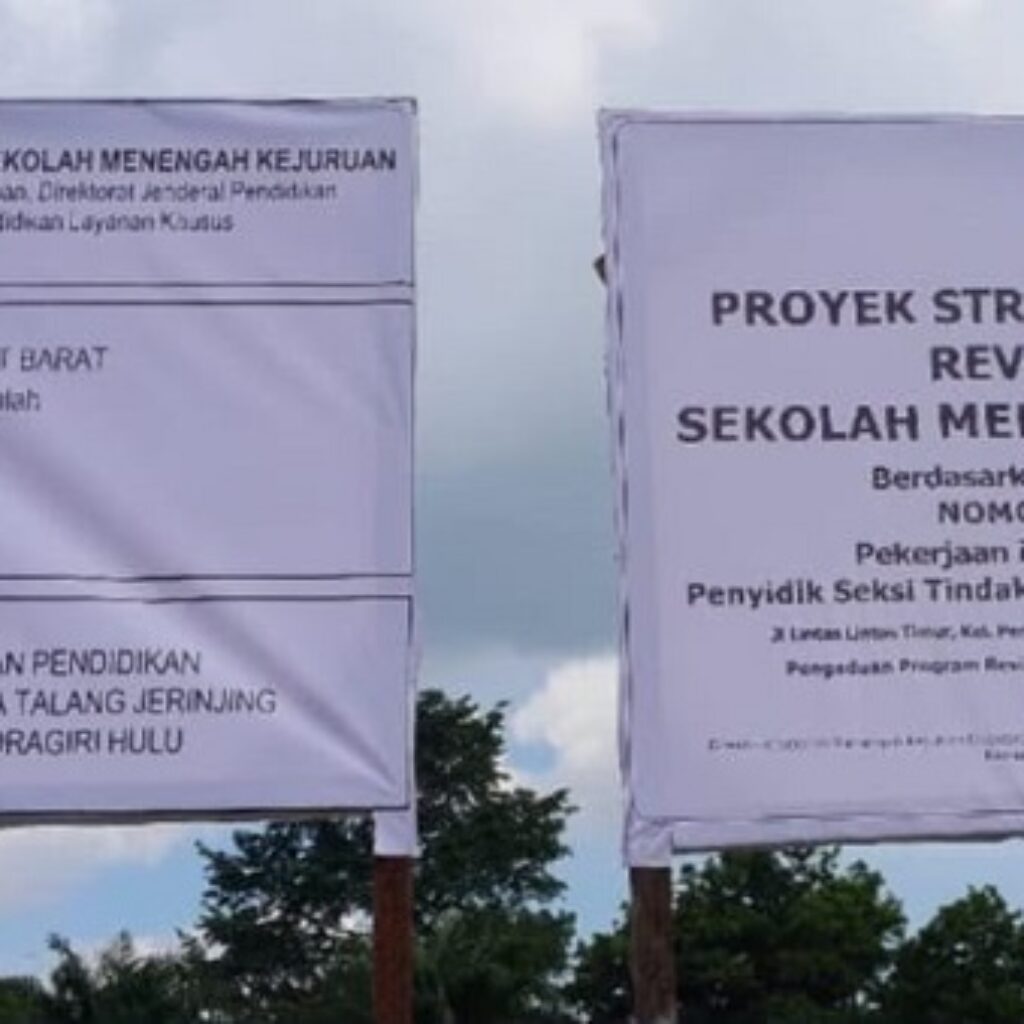 Proyek Revitalisasi SMKN 1 Rengat Barat Rp4,17 Miliar Disorot, Kepala Sekolah Belum Beri Klarifikasi