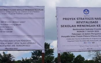 Proyek Revitalisasi SMKN 1 Rengat Barat Rp4,17 Miliar Disorot