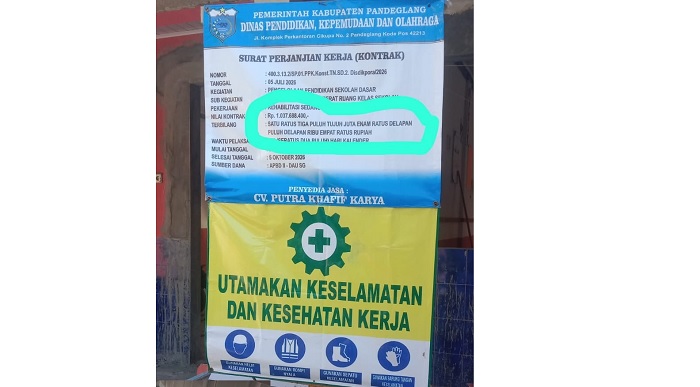 Rehabilitasi SDN Babakan Keusik 1 Pandeglang Disorot
