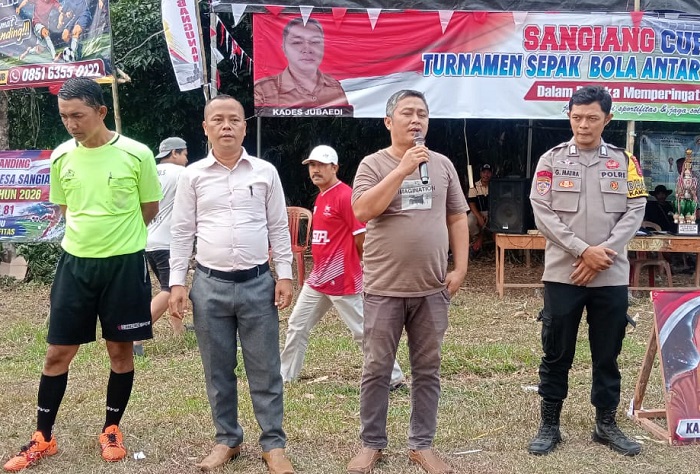 Sambut HUT ke-81 RI, Desa Sangiang Lebak Gelar Turnamen Sepak Bola Antar RT