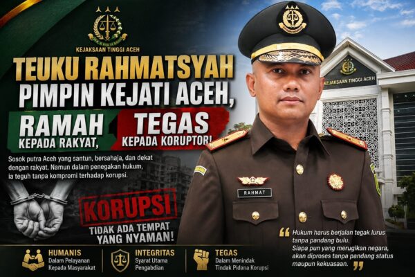 Teuku Rahmatsyah Pimpin Kejati Aceh, Tekankan Integritas dan Ketegasan dalam Penegakan Hukum