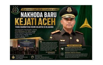 Teuku Rahmatsyah Resmi Dilantik Jadi Kajati Aceh