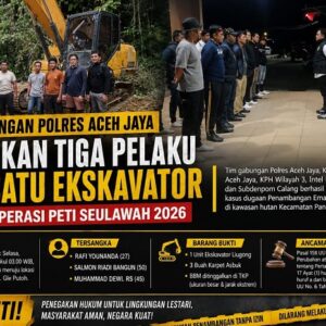 Tim Gabungan Polres Aceh Jaya Tangkap 3 Terduga Pelaku PETI