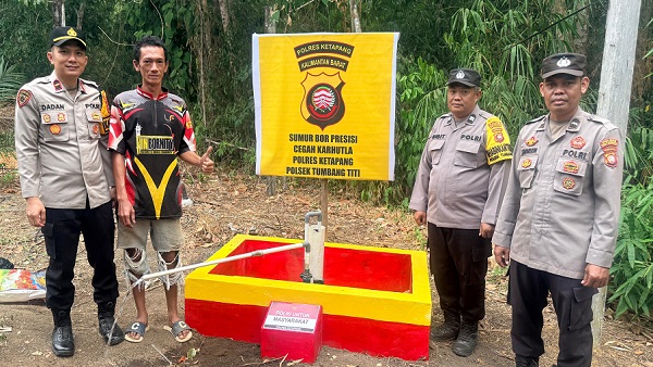 Antisipasi Karhutla, Polres Ketapang Bangun Sumur Bor Presisi di Pebihingan