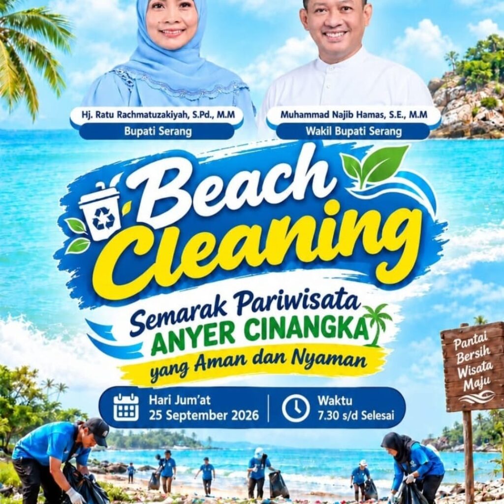 Beach Cleaning Anyer-Cinangka, Pemkab Serang Dorong Pariwisata Berkelanjutan