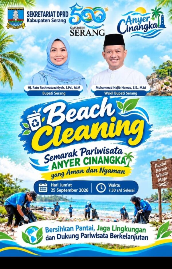 Beach Cleaning Anyer-Cinangka, Pemkab Serang Dorong Pariwisata Berkelanjutan