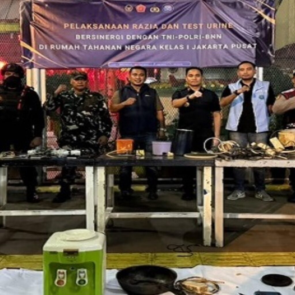 Gelar Razia Gabungan, Rutan Kelas I Jakarta Pusat Sasar HP, Narkotika, dan Barang Terlarang