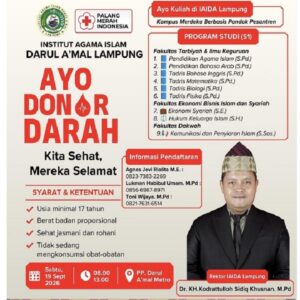 IAIDA Lampung Ajak Sivitas Akademika Donor Darah untuk Perkuat Kepedulian Sosial