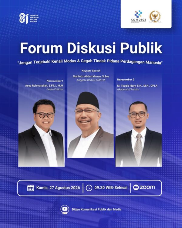 Mahfudz Abdurahman: Cegah TPPO dari Hulu, Jangan Tunggu Korban Berjatuhan
