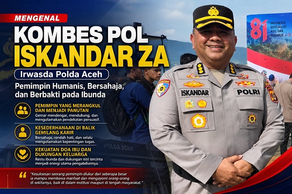 Mengenal Kombes Pol Iskandar ZA, Irwasda Polda Aceh yang Humanis dan Bersahaja