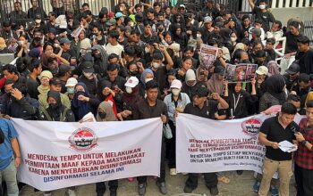 PBRI Gelar Aksi di Kantor Tempo