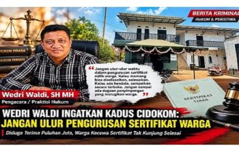 Pengurusan Sertifikat Warga Cidokom Berlarut