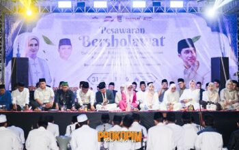 Pesawaran Bersholawat, Bupati Nanda Indira Ajak Warga Perkuat Kebersamaan dan Doakan Pembangunan Daerah