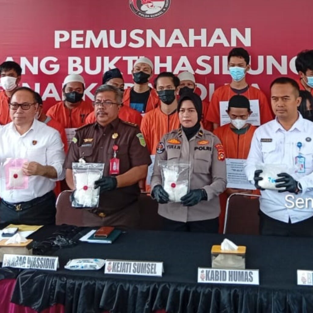 Polda Sumsel Musnahkan Narkoba Rp2,18 Miliar, 29 Tersangka Terjerat Kasus September 2026