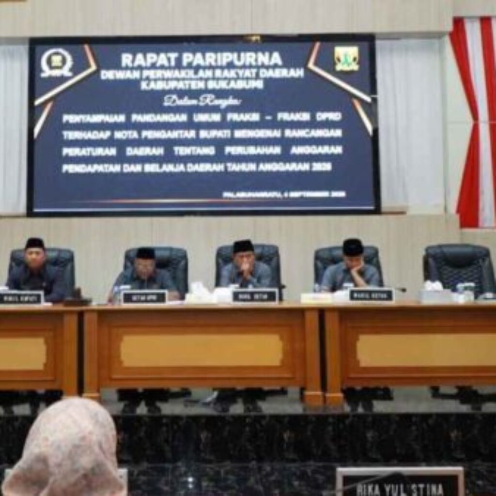 DPRD Sukabumi Bahas Perubahan APBD 2026, Fraksi Sampaikan Catatan Strategis