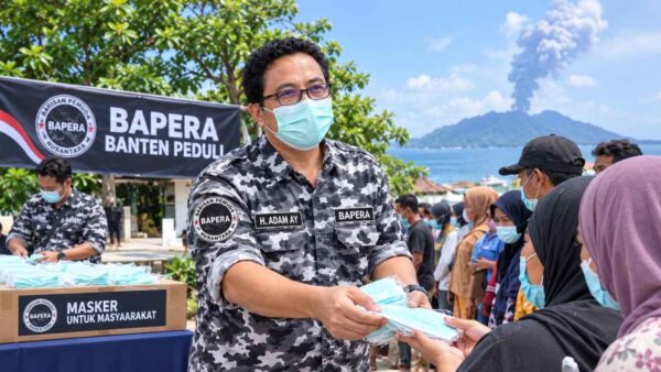 Rakerda II Bapera Banten dan pembagian 10.000 masker untuk warga terdampak erupsi Krakatau.