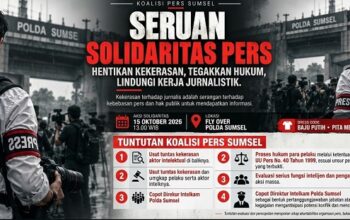 Aksi Solidaritas Pers Sumsel, Desak Usut Tuntas Kasus Dugaan Pengeroyokan Wartawan