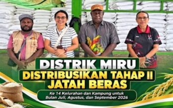 Distrik Mimika Baru Salurkan 309 Ton Beras Bantuan Pangan kepada KPM