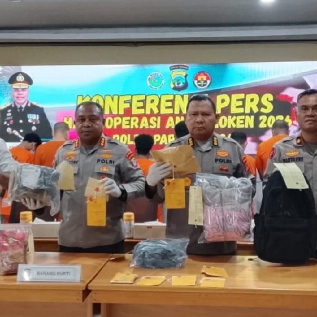 Operasi Antik Noken 2026, Polda Papua Tengah Ungkap 9 Kasus Narkotika dan Amankan 13 Tersangka