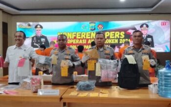 Operasi Antik Noken 2026, Polda Papua Tengah Ungkap 9 Kasus Narkotika dan Amankan 13 Tersangka