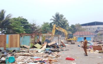 Pemkab Nabire Bongkar Puluhan Lapak dan Kios di Kawasan Taman Gizi
