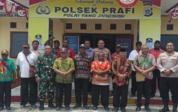 Polsek Prafi Gelar Coffee Morning, Perkuat Sinergi Jaga Kamtibmas di Manokwari