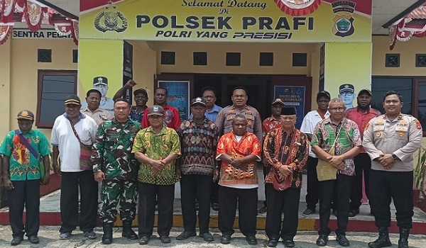 Polsek Prafi Gelar Coffee Morning, Perkuat Sinergi Jaga Kamtibmas di Manokwari