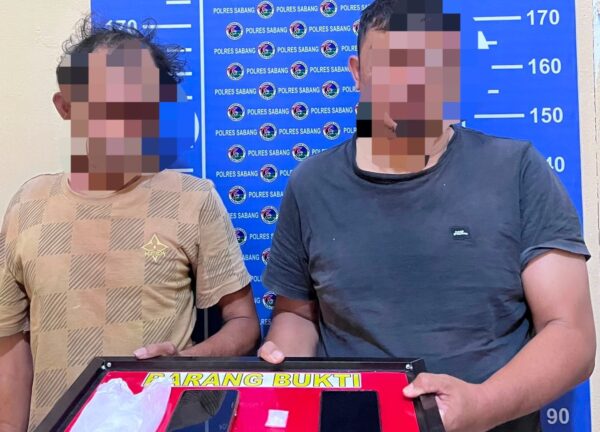 Satresnarkoba Polres Sabang Amankan Dua Terduga Penyalahgunaan Sabu