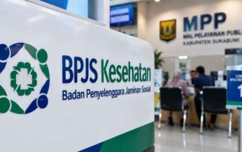 Antrean layanan BPJS Kesehatan di MPP Kabupaten Sukabumi.