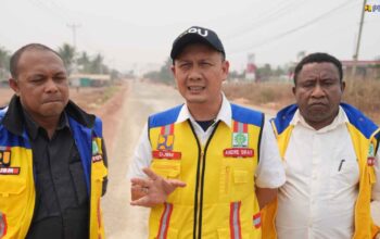 Rekonstruksi jalan menuju pusat pemerintahan Provinsi Papua Selatan.